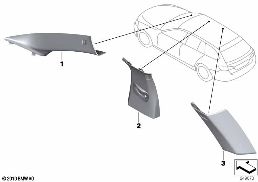 INDI. A, B, C-PILLAR TRIM COVERS diagram for BMW 5 Series F11 530i