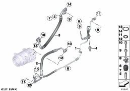 COOLANT LINES diagram for BMW X4 F26 28iX