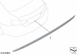 INDIVIDUAL TRIM STRIP, TRUNK LID