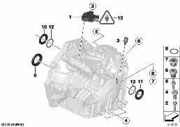 GA6F21WA - El. zew./Uszczelki diagram for BMW MINI R56 One