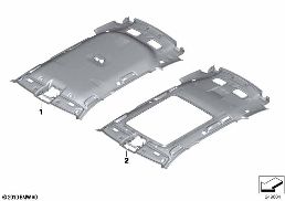 INDIVIDUAL MOULDED HEADLINER, ALCANTARA diagram for BMW 5 Series F11 530i