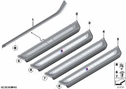 COVER, ENTRANCE diagram for BMW 6 Series F12 650iX