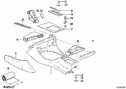 Ablegefach diagram for BMW 7 Series E32 750iL