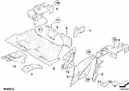 SOUND INSULATING REAR diagram for BMW 3 Series E93 335i