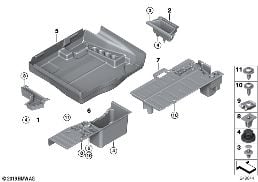 TRUNK FLOOR COMPARTMENT diagram for BMW X6 E71 35iX