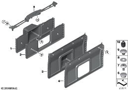 TRUNK PARTITION TRIM PANEL diagram for BMW 6 Series F12 650iX