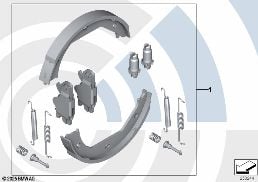 Kit service segments frein / Value Line diagram for BMW 5 Series E39 525td