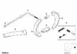PARKING BRAKE/BRAKE SHOES diagram for BMW 3 Series E46 318i
