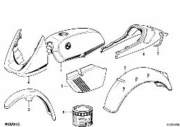 PAINTED PARTS 562 HENNAROT diagram for BMW R45-R65LS..78-85 R65LS