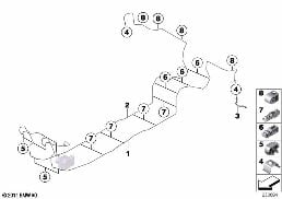 BRAKE PIPE REAR diagram for BMW 4 Series F32 430iX