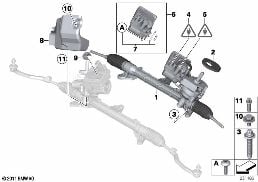 Ηλεκτρικός μηχανισμός διεύθυνσης (EPS) diagram for BMW MINI R56 One