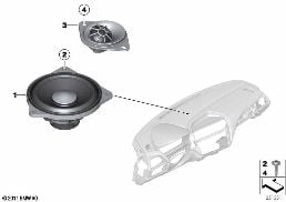 LOUDSPEAKER, INSTRUMENT PANEL diagram for BMW 2 Series F23 LCI 220i