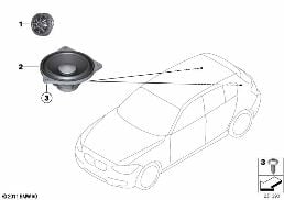 SINGLE PARTS F REAR HELF LOUDSPEAKER diagram for BMW 1 Series F21 LCI 118i