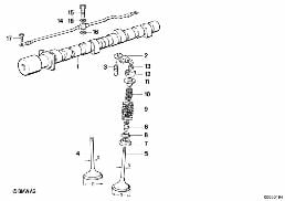 VALVE TIMING GEAR - CAM SHAFT diagram for BMW 3 Series E30 316i