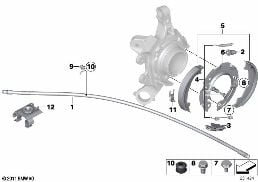 PARKING BRAKE / BRAKE SHOES diagram for BMW 4 Series F32 430iX