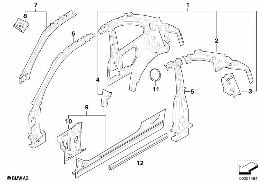 SINGLE COMPONENTS FOR BODY-SIDE FRAME
