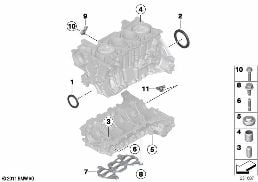 ENGINE BLOCK MOUNTING PARTS diagram for BMW 1 Series F20 LCI 118i