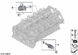 CYLINDER HEAD, ELECTR. ADD-ON PARTS diagram for BMW 1 Series F20 LCI 118i