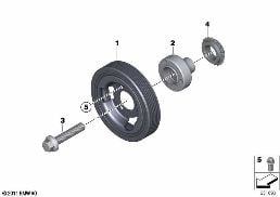 BELT DRIVE-VIBRATION DAMPER diagram for BMW 1 Series F20 LCI 118i