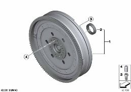 FLYWHEEL / TWIN MASS FLYWHEEL diagram for BMW 1 Series F20 LCI 118i