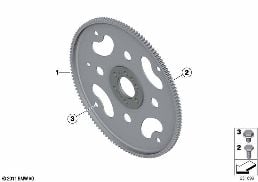 FLYWHEEL AUTOMATIC diagram for BMW 1 Series F20 LCI 118i