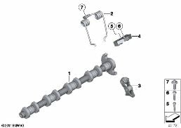 VALVE TIMING GEAR, ECCENTRIC SHAFT diagram for BMW 1 Series F20 LCI 118i