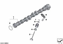 VALVE TIMING GEAR, CAMSHAFT, OUTLET diagram for BMW 1 Series F20 LCI 118i