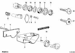 MOUNTING PARTS F SET OF LOCKS