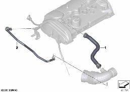 CRANKCASE-VENTILATION diagram for BMW 1 Series F20 LCI 118i