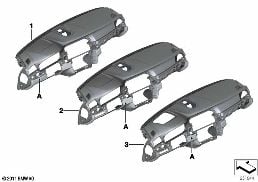 INDIVIDUAL INSTRUMENT PANEL, LEATHER diagram for BMW 5 Series F10 LCI 530d