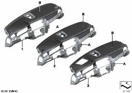 INDIVIDUAL INSTRUMENT PANEL, LEATHER diagram for BMW 5 Series F10 LCI 530d