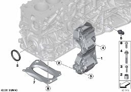 Blocco cilindri/pezzi montabili diagram for BMW X6 F16 40dX