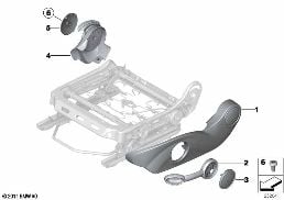 Sitz vorn Sitzblenden diagram for BMW MINI Paceman R61 Cooper
