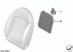 Sitz vorn Lehnenblenden diagram for BMW MINI Paceman R61 Cooper