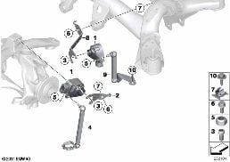 HEADLIGHT VERTICAL AIM CONTROL SENSOR diagram for BMW 2 Series F23 LCI 225d