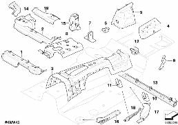 PARTITION TRUNK/FLOOR PARTS diagram for BMW 3 Series E90 LCI 318d
