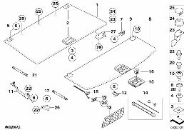 TRIM PANEL, TRUNK FLOOR diagram for BMW 5 Series E61 LCI 525d