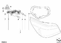 REAR LIGHT IN THE SIDE PANEL diagram for BMW 5 Series E60 LCI 523i