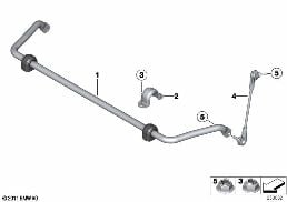 穩定桿 前部 diagram for BMW 3 Series F30 LCI 330e