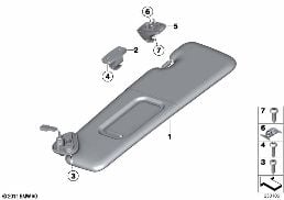 SUN VISORS diagram for BMW 6 Series F12 650iX
