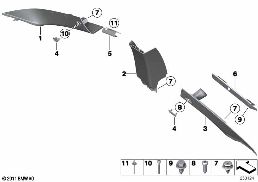 Výplň A- / B- / C-sloupek diagram for BMW 6 Series F13 LCI 640dX