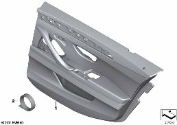 Revetement de porte, arriere diagram for BMW 5 Series F18 520Li