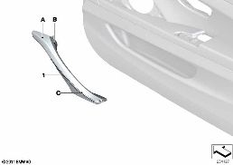 INDIVIDUAL INTERIOR DOOR HANDLES LEATHER diagram for BMW 5 Series F10 LCI 530d