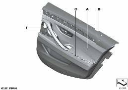 INDIVIDUAL DOOR INSET, REAR diagram for BMW 5 Series F10 LCI 530d