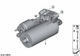 STARTER diagram for BMW X3 F25 28iX