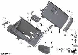 Torpido gözü diagram for BMW 7 Series F03 750LiS