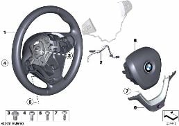 Volant deport.M, airbag, multifunctional diagram for BMW X3 F25 35iX