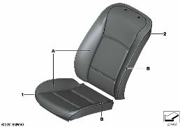 INDIV.COVER, BASIC SEAT, FRONT diagram for BMW 5 Series F11 530i