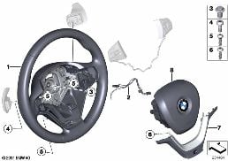 Volante dep. M airbag multif./conmut. diagram for BMW X3 F25 35iX
