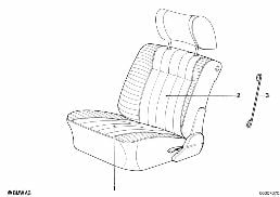 Sitzbezug vorne diagram for BMW 7 Series E32 750iL